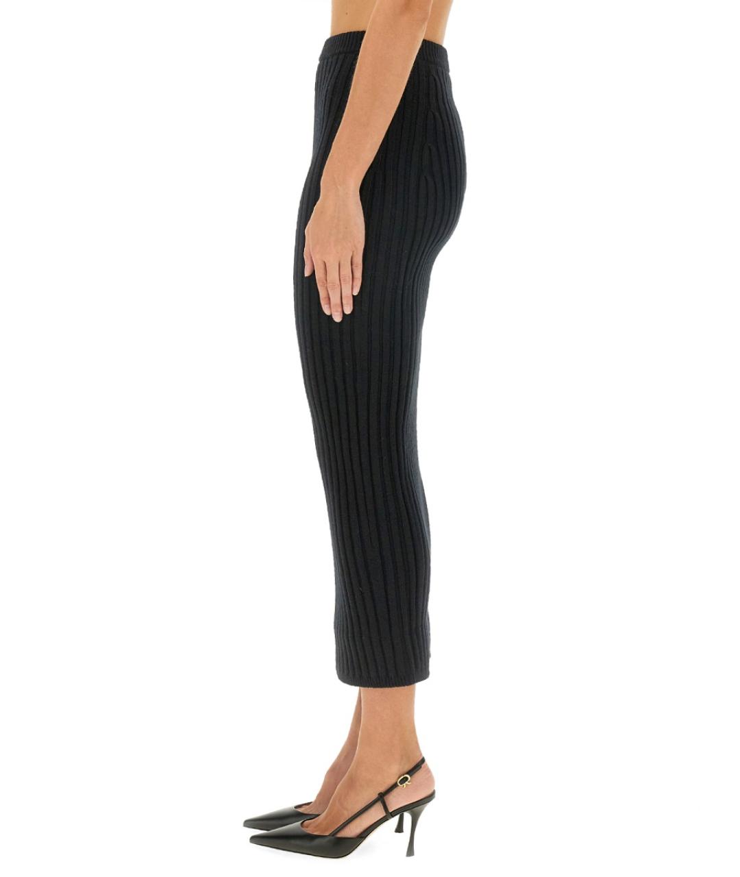 MAX MARA Черная шерстяная юбка миди, фото 4