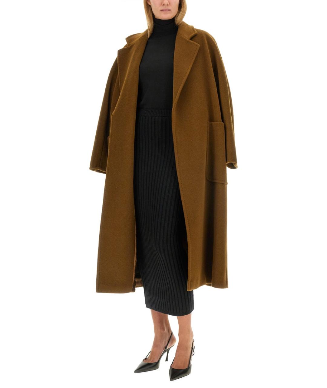 MAX MARA Черная шерстяная юбка миди, фото 2