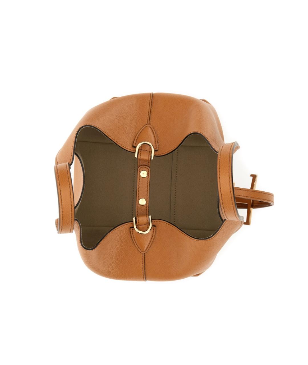 TOD'S Коричневая кожаная сумка тоут, фото 5