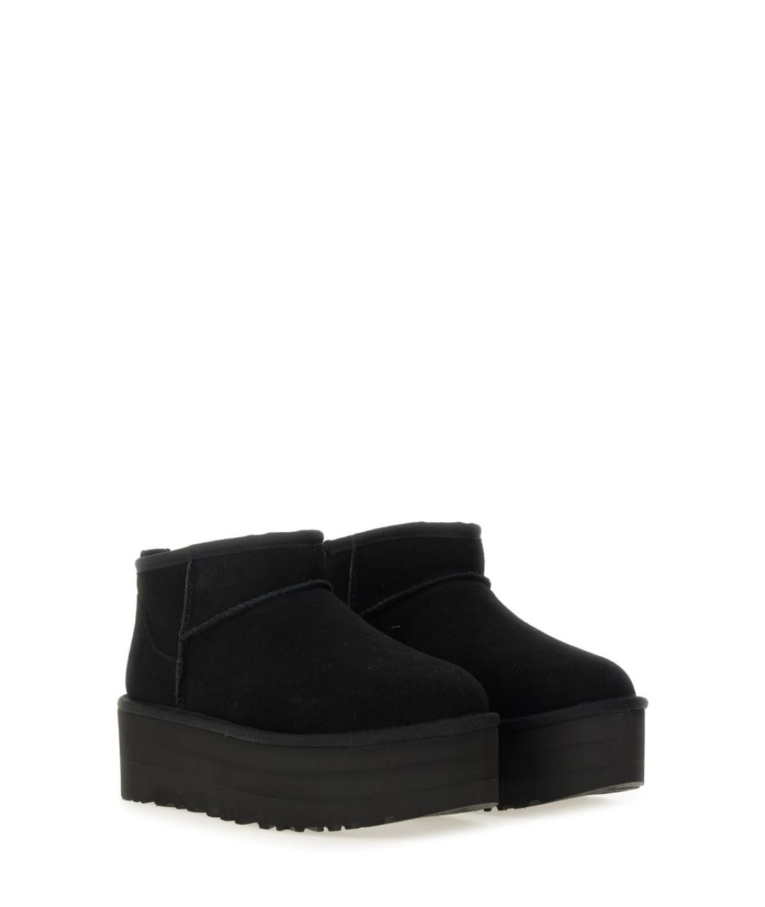 UGG AUSTRALIA Черные нубуковые ботинки, фото 2