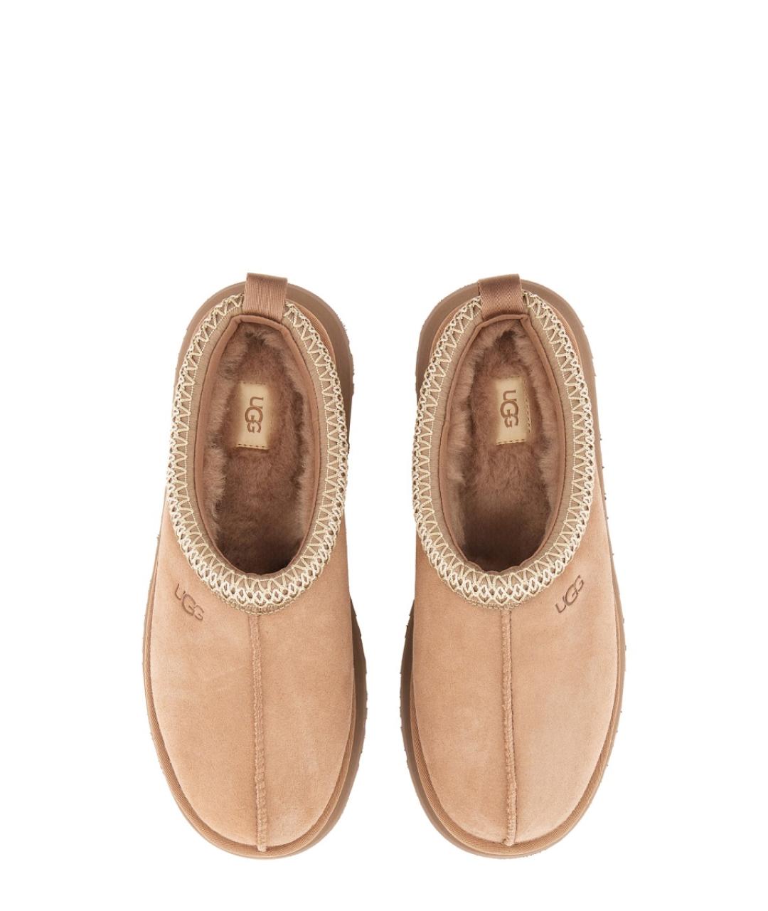 UGG AUSTRALIA Коричневые кожаные шлепанцы, фото 2