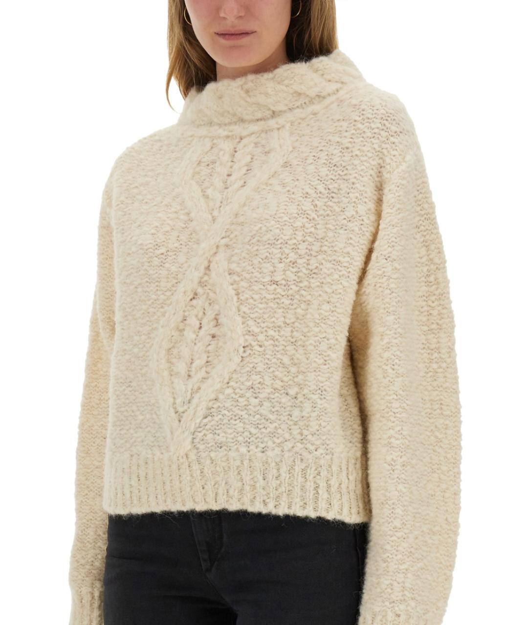 ISABEL MARANT Бежевый шерстяной джемпер / свитер, фото 5