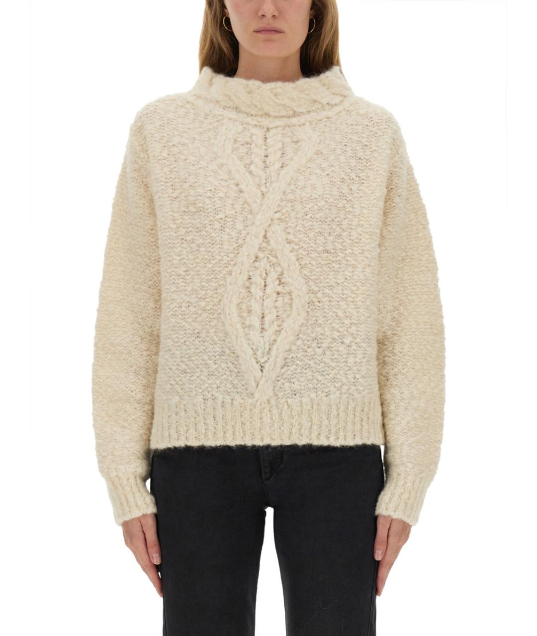 ISABEL MARANT Бежевый шерстяной джемпер / свитер, фото 2