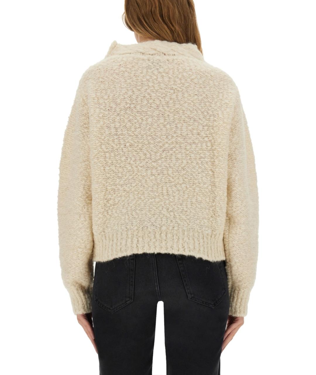 ISABEL MARANT Бежевый шерстяной джемпер / свитер, фото 4