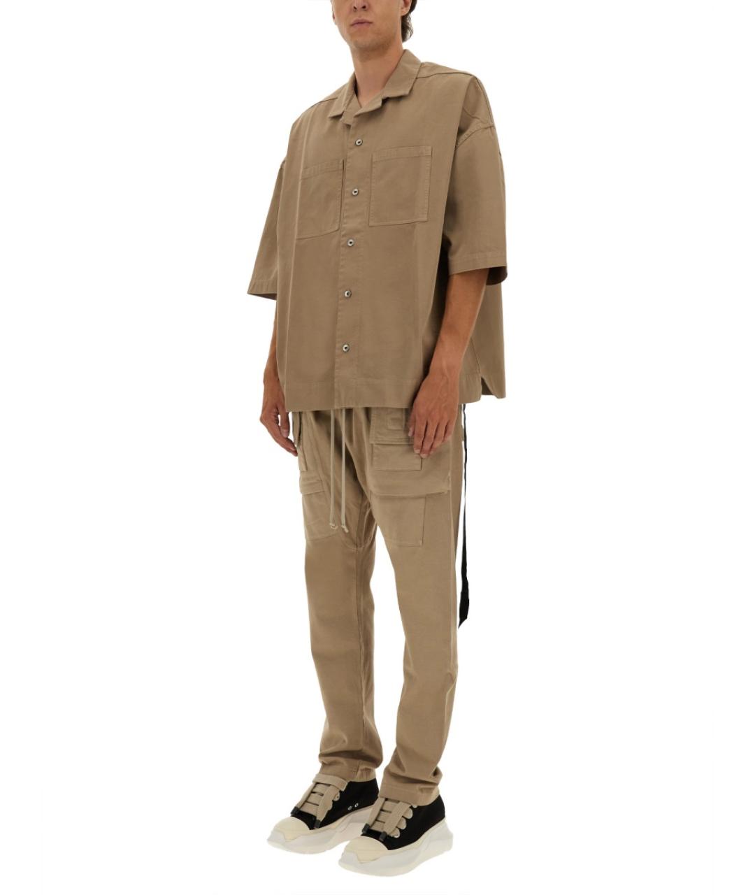 RICK OWENS DRKSHDW Бежевые хлопковые повседневные брюки, фото 2