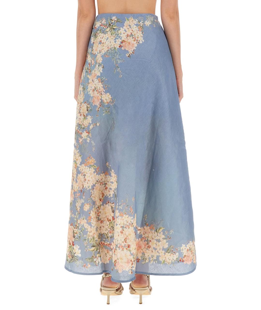 ZIMMERMANN Мульти льняная юбка миди, фото 4