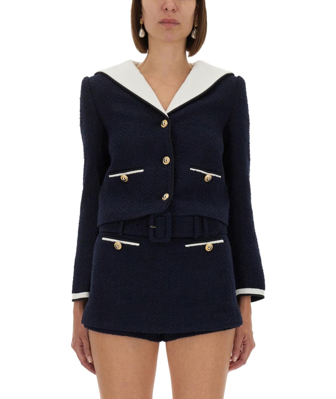 SELF-PORTRAIT Синий полиэстеровый жакет/пиджак, фото 2