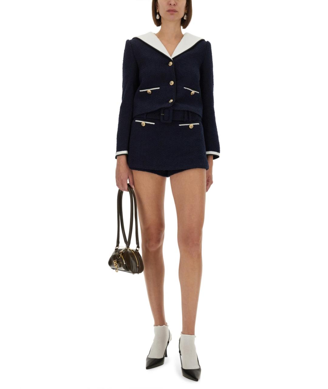 SELF-PORTRAIT Синий полиэстеровый жакет/пиджак, фото 3