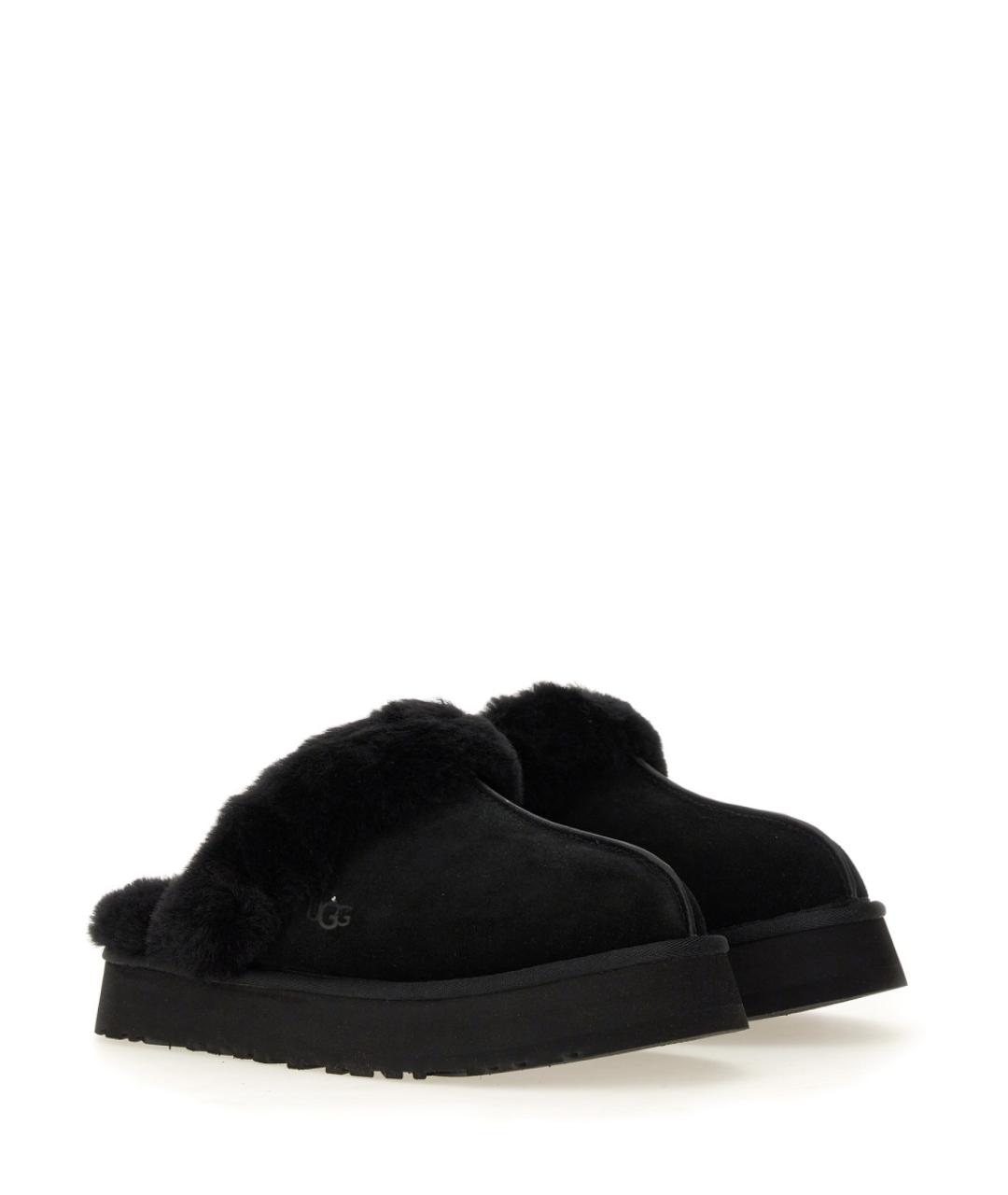 UGG AUSTRALIA Черные замшевые шлепанцы, фото 2