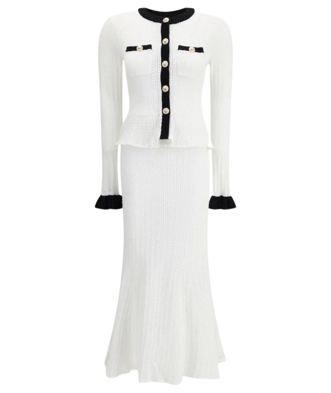 SELF-PORTRAIT Белое вискозное повседневное платье, фото 1