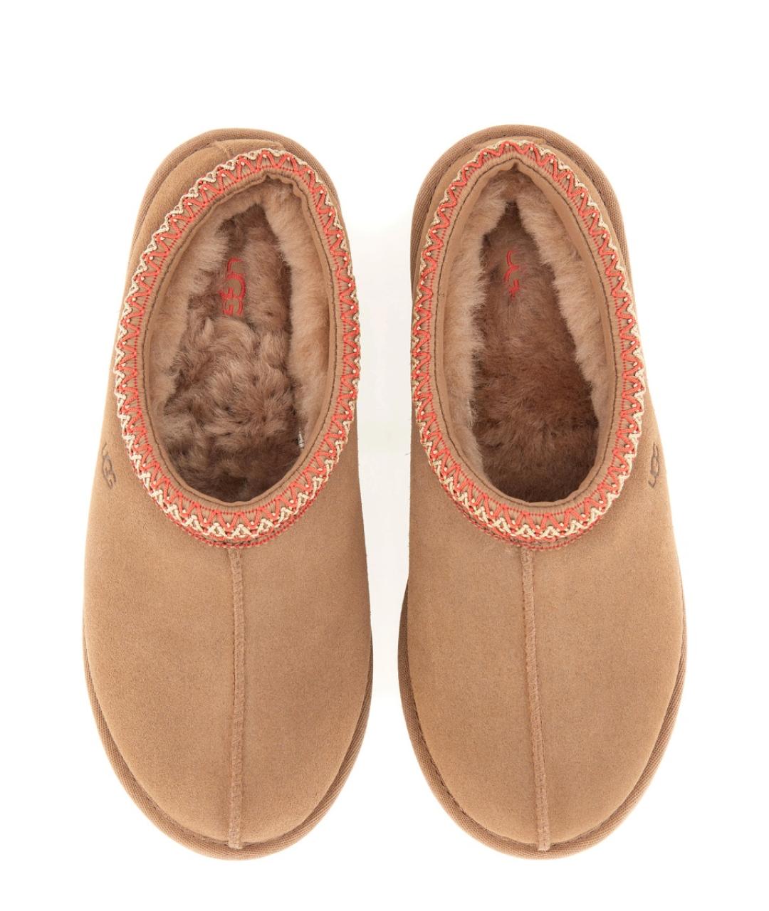 UGG AUSTRALIA Бежевые замшевые сабо, фото 2