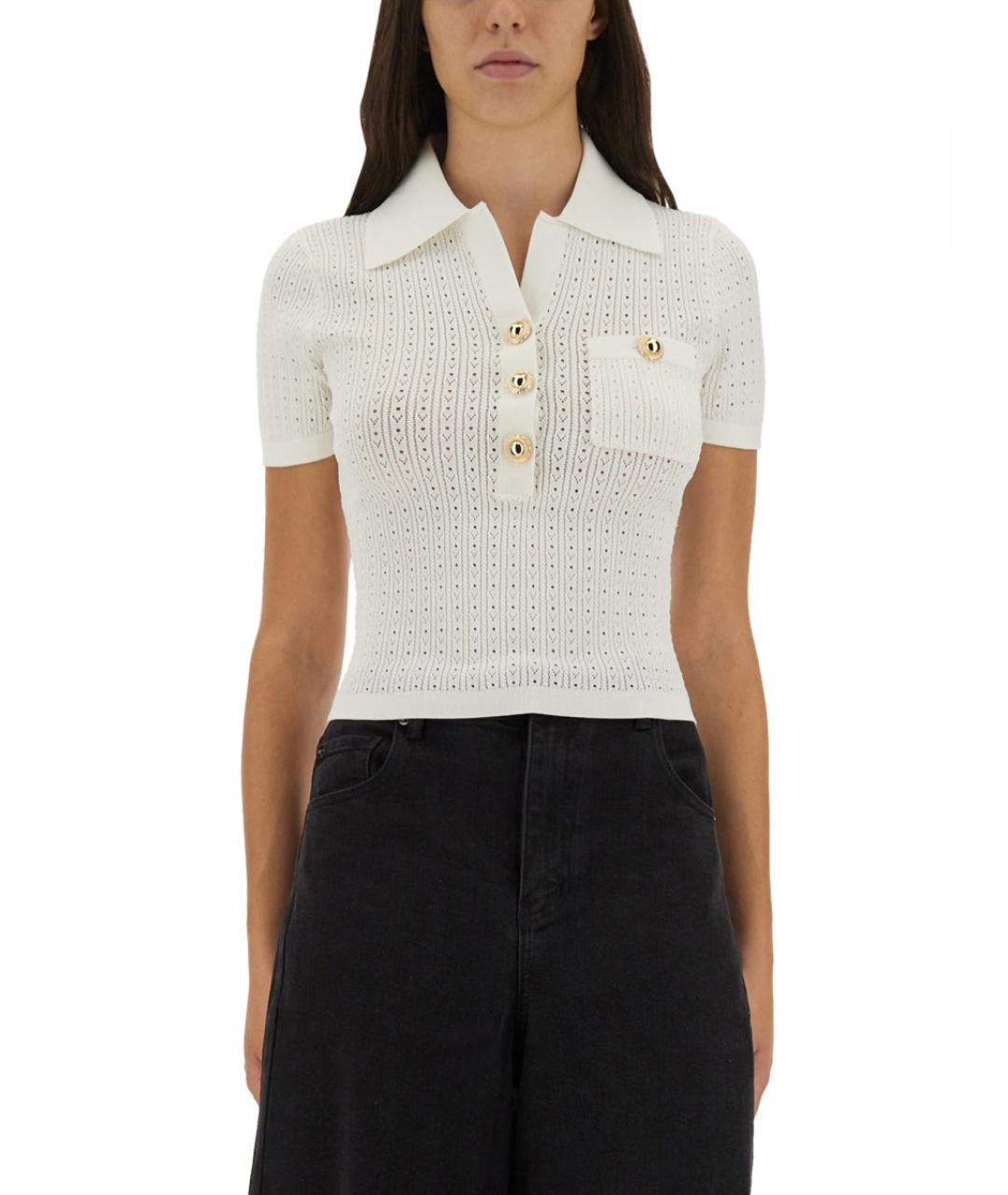 SELF-PORTRAIT Белая вискозная блузы, фото 2