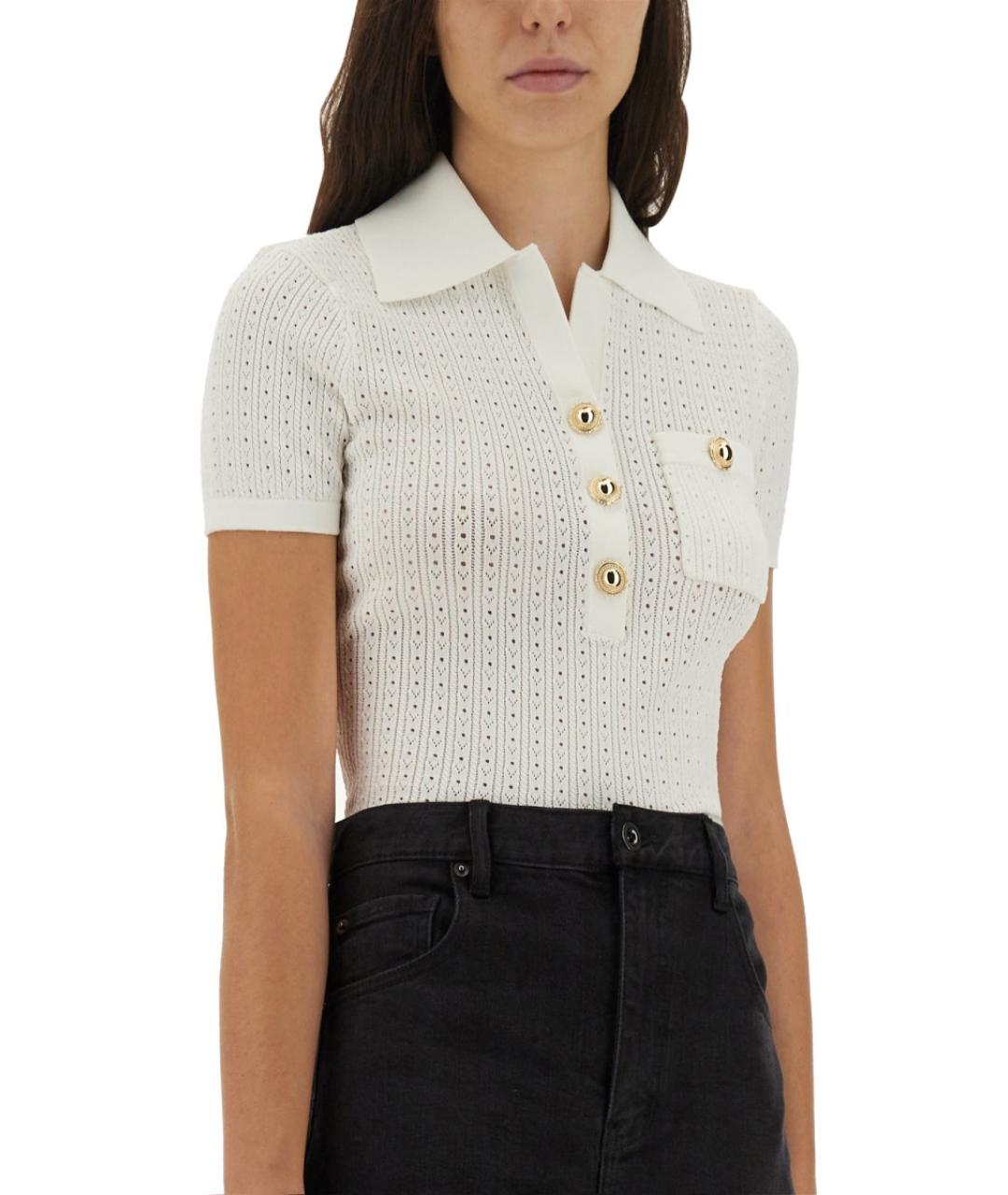 SELF-PORTRAIT Белая вискозная блузы, фото 5