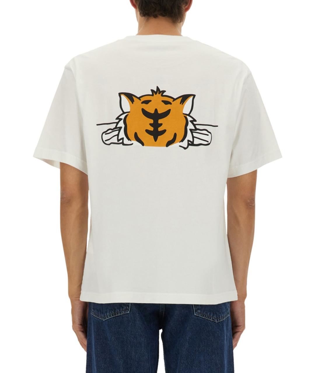 KENZO Белая хлопковая футболка, фото 4