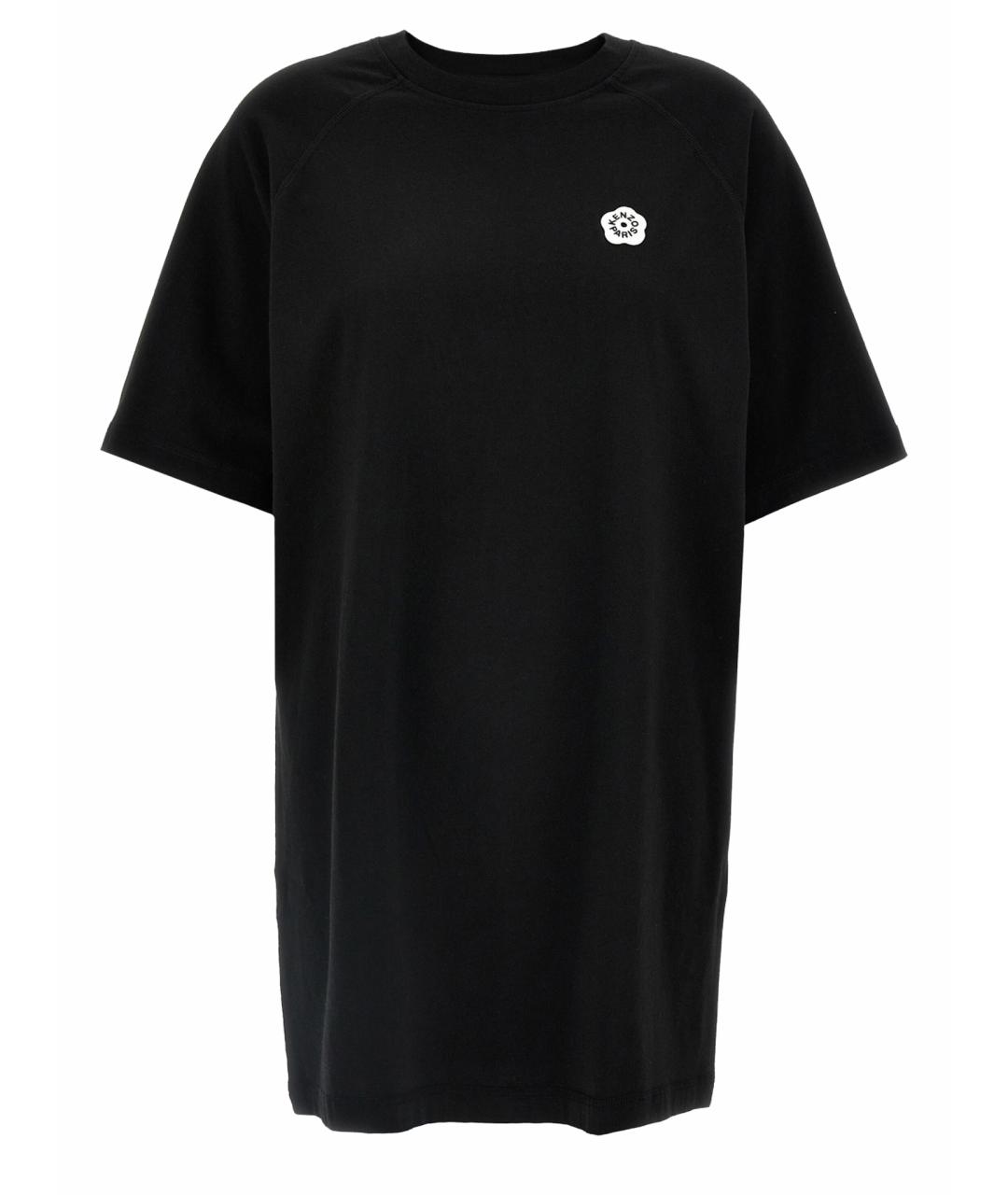 KENZO Черное хлопковое повседневное платье, фото 1