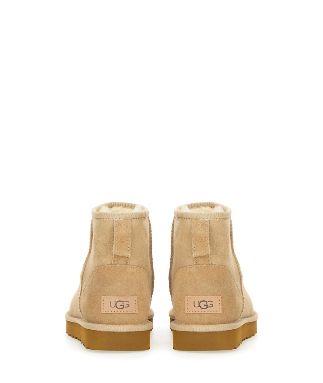 UGG AUSTRALIA Бежевые кожаные ботинки, фото 3