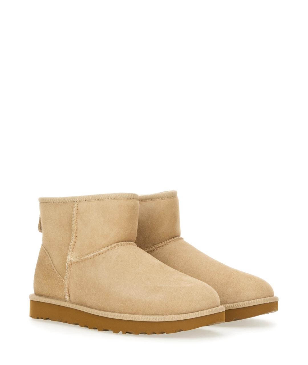 UGG AUSTRALIA Бежевые кожаные ботинки, фото 2