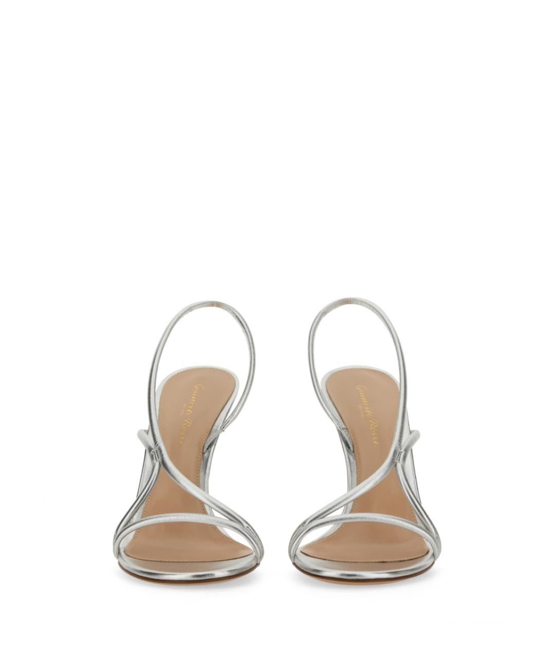GIANVITO ROSSI Серебряные босоножки, фото 4