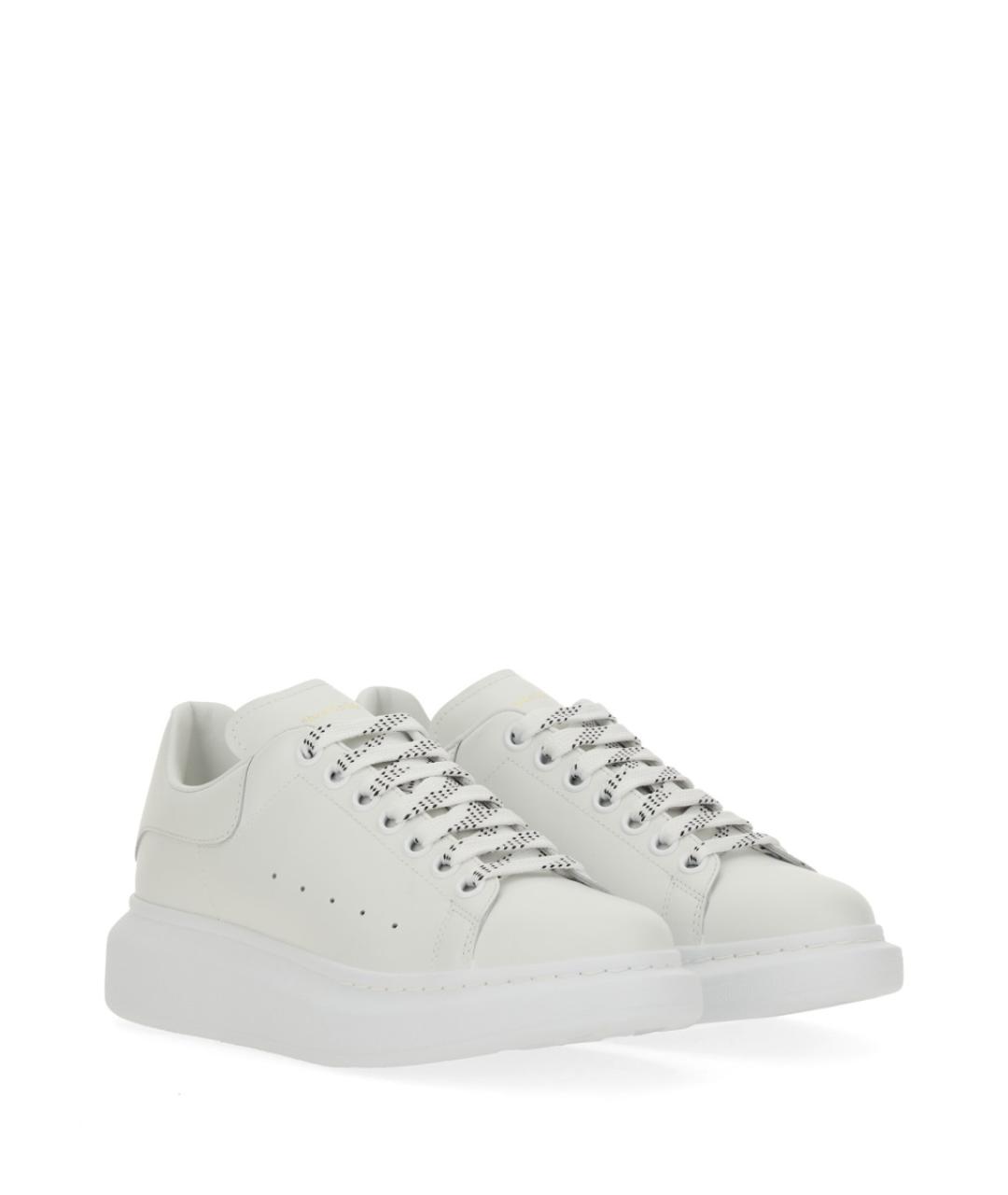 ALEXANDER MCQUEEN Белые кожаные кеды, фото 3