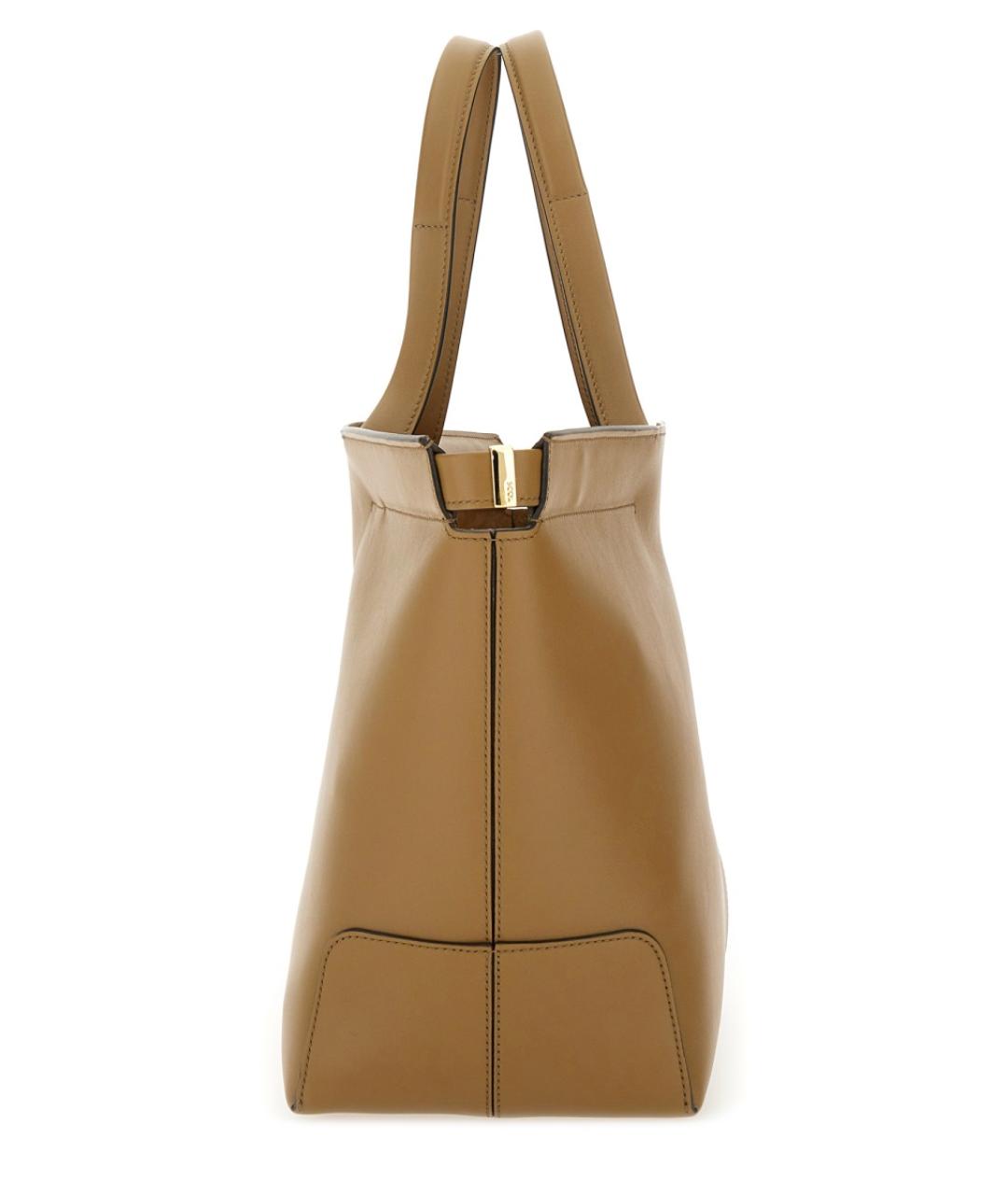 TOD'S Коричневая кожаная сумка тоут, фото 4