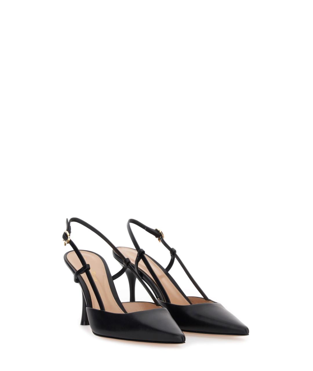 GIANVITO ROSSI Черные кожаные туфли, фото 3