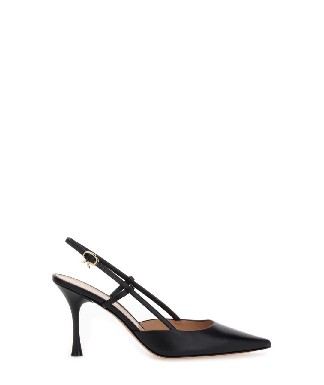 GIANVITO ROSSI Черные кожаные туфли, фото 1