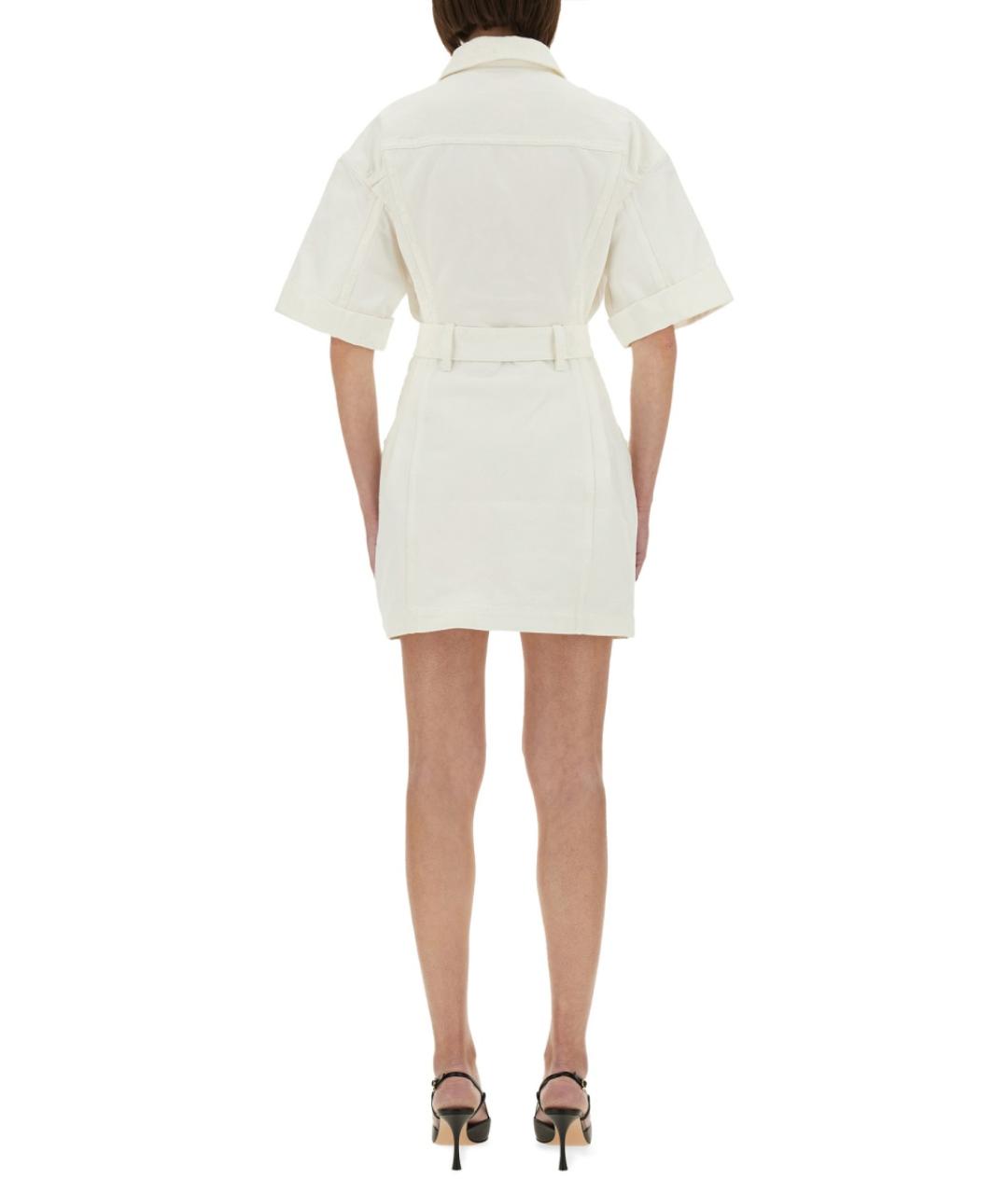 BALMAIN Белое хлопковое повседневное платье, фото 4