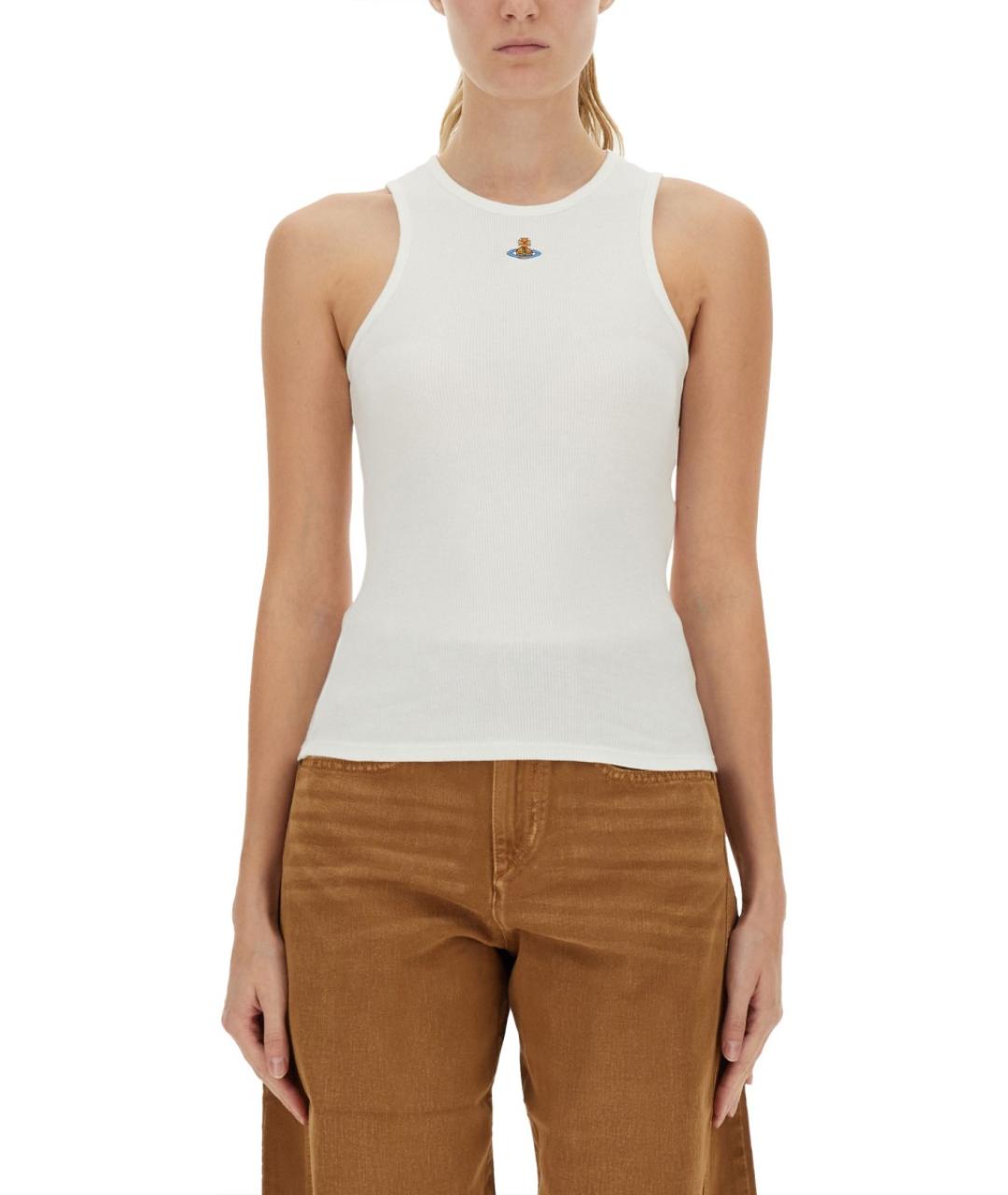 VIVIENNE WESTWOOD Белая хлопковая майка, фото 2