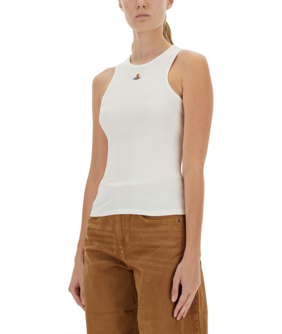 VIVIENNE WESTWOOD Белая хлопковая майка, фото 5