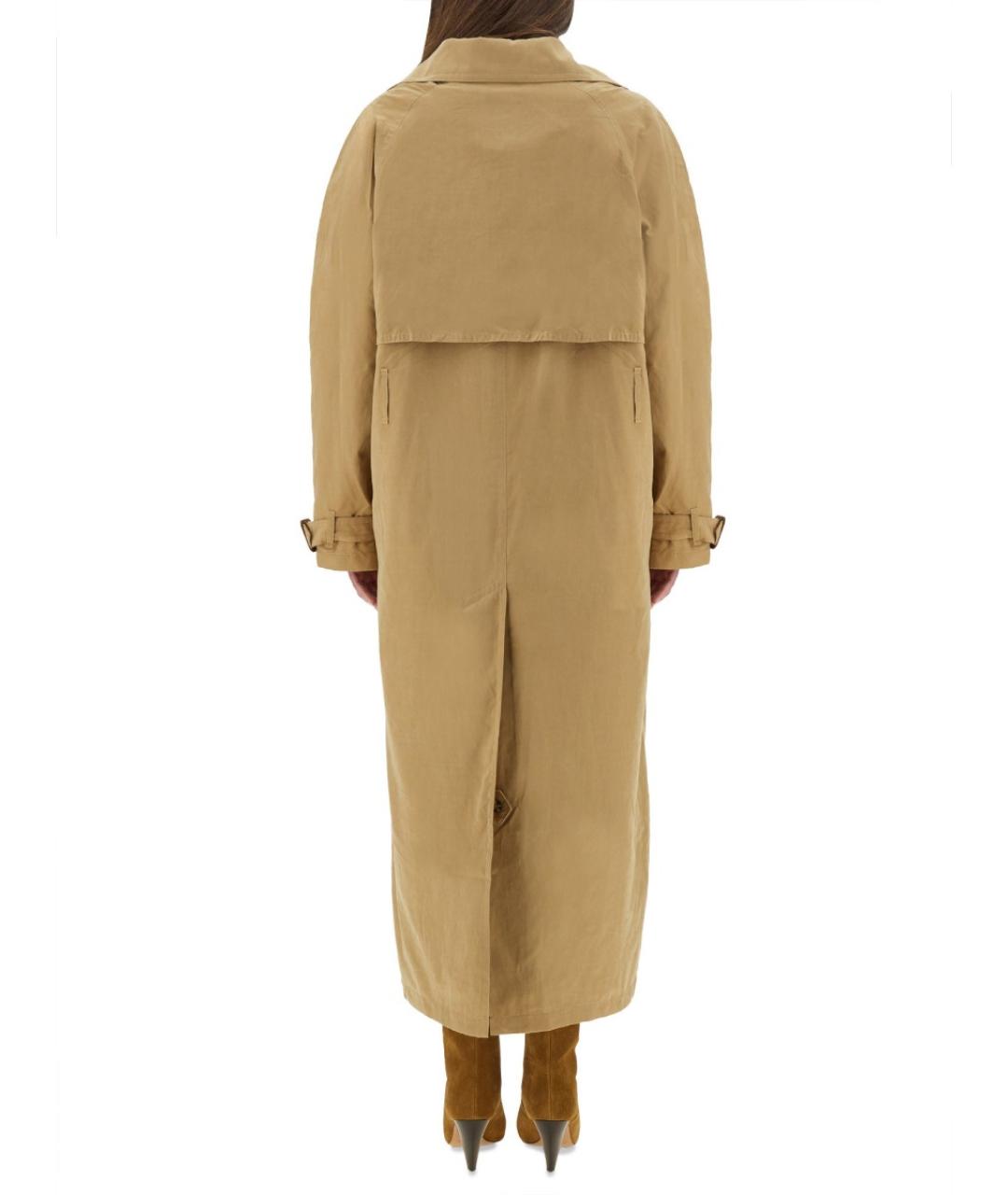 ISABEL MARANT Бежевый полиэстеровый тренч/плащ, фото 5