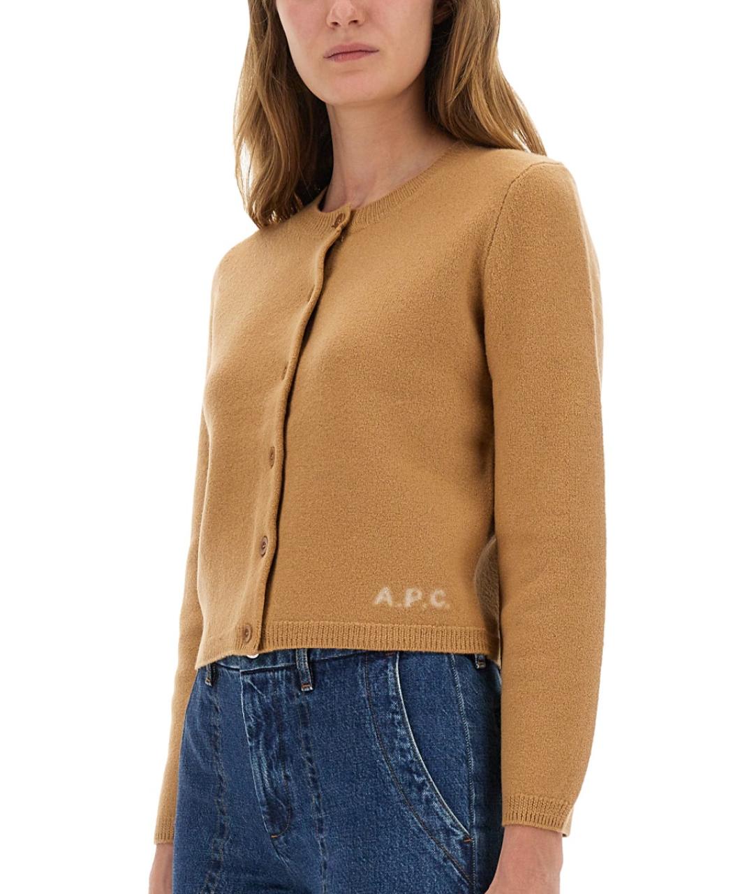 A.P.C. Бежевый шерстяной джемпер / свитер, фото 4