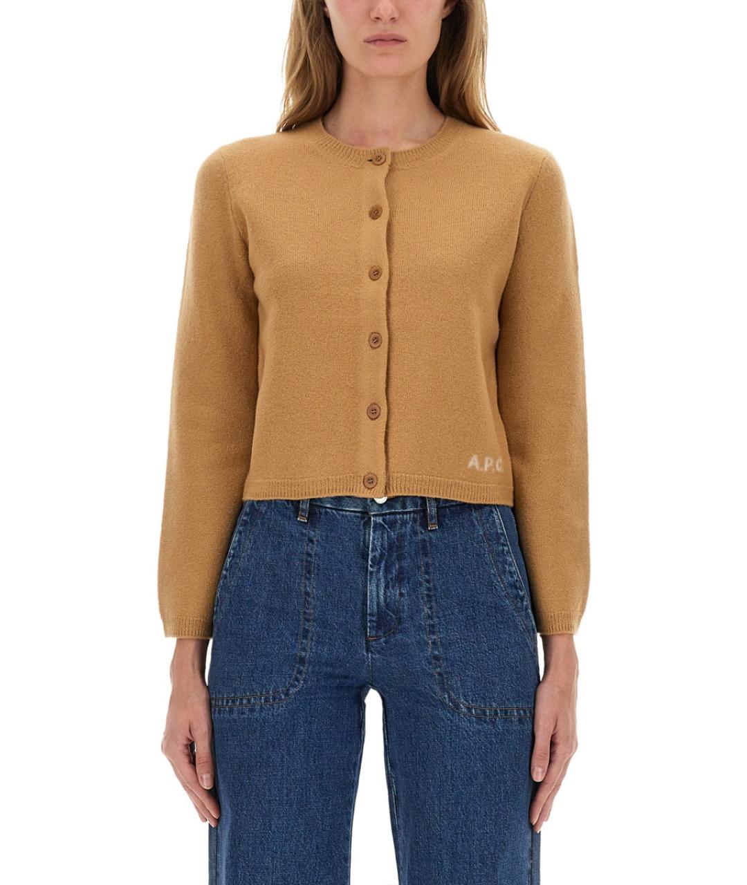 A.P.C. Бежевый шерстяной джемпер / свитер, фото 2