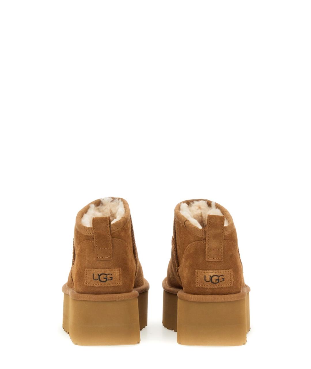 UGG AUSTRALIA Коричневые кожаные ботинки, фото 3