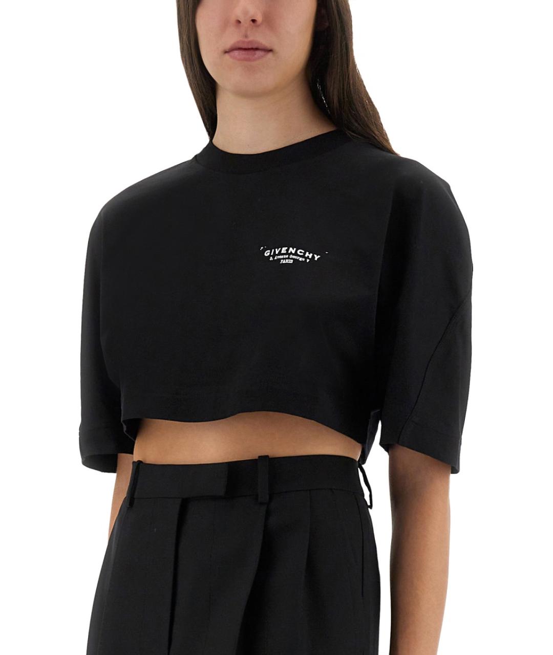 GIVENCHY Черная хлопковая футболка, фото 5