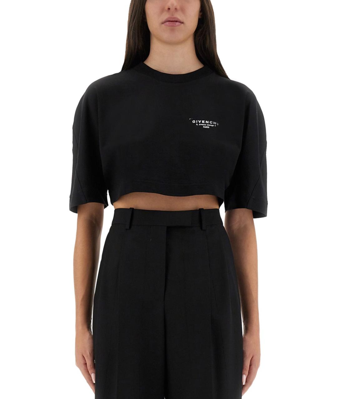 GIVENCHY Черная хлопковая футболка, фото 2