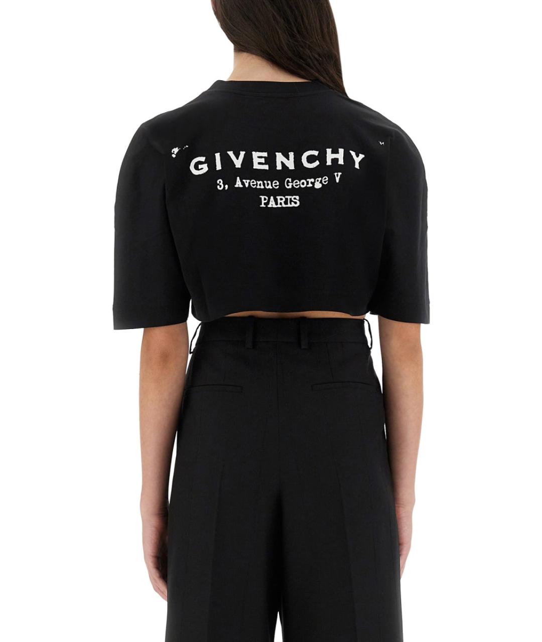 GIVENCHY Черная хлопковая футболка, фото 4