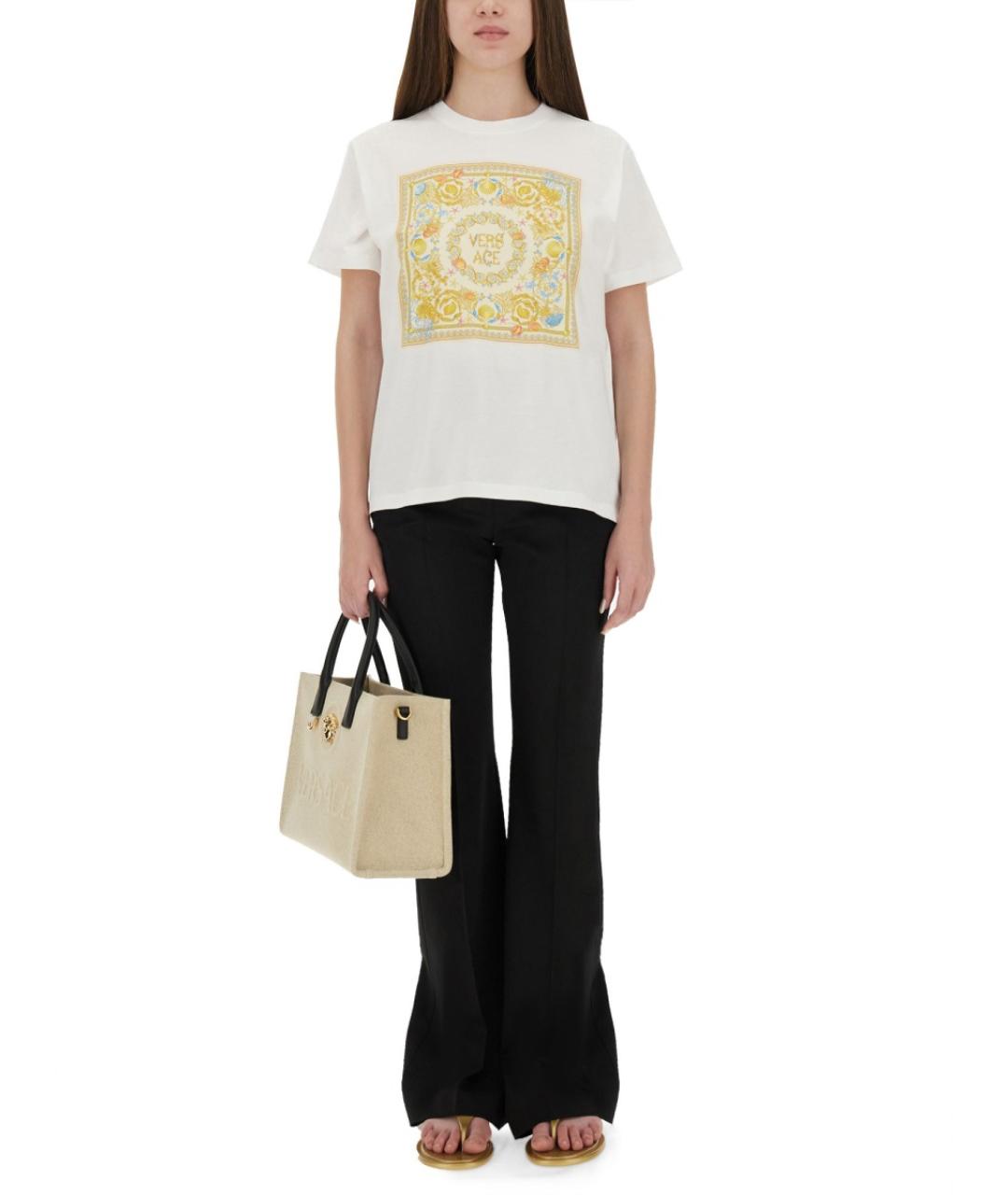 VERSACE Мульти хлопковая футболка, фото 3