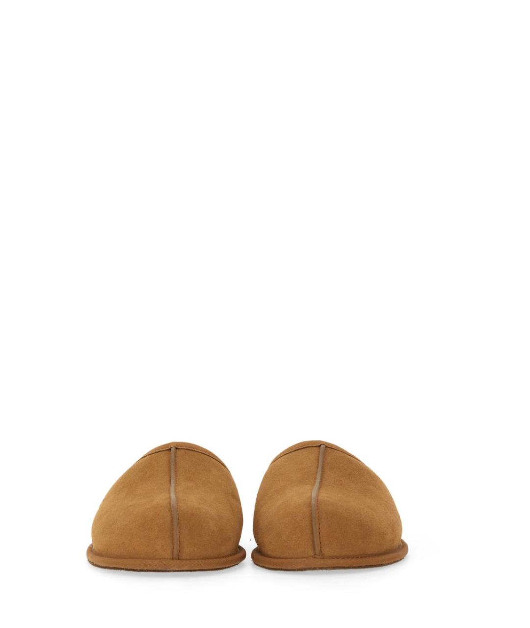 UGG AUSTRALIA Коричневые кожаные шлепанцы, фото 4