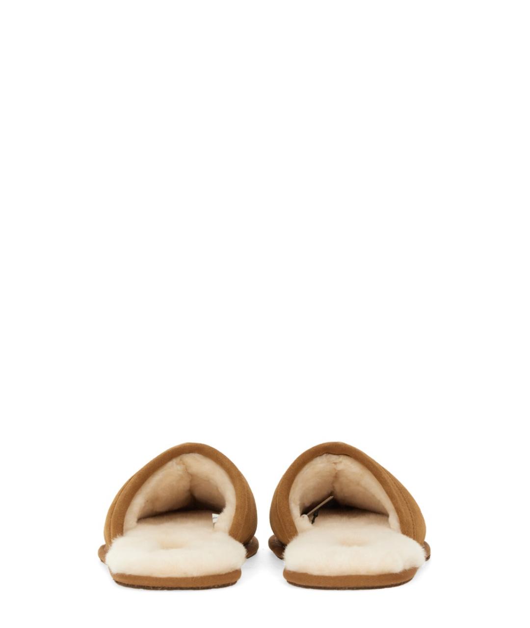 UGG AUSTRALIA Коричневые кожаные шлепанцы, фото 3