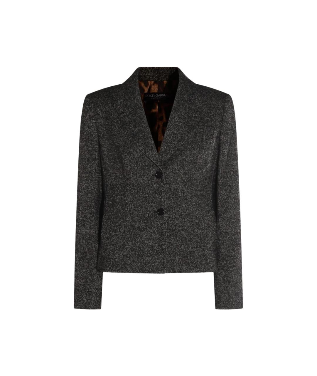 DOLCE&GABBANA Серый шерстяной жакет/пиджак, фото 1
