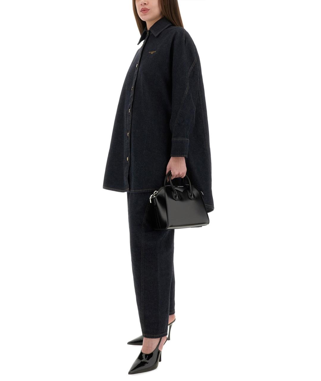 GIVENCHY Темно-синие хлопковые прямые джинсы, фото 3