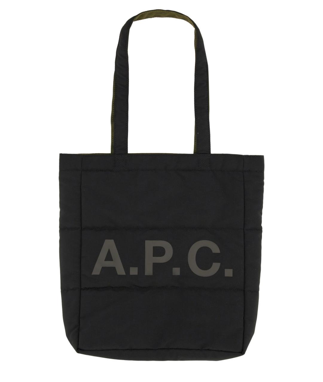 A.P.C. Коричневая синтетическая сумка тоут, фото 1