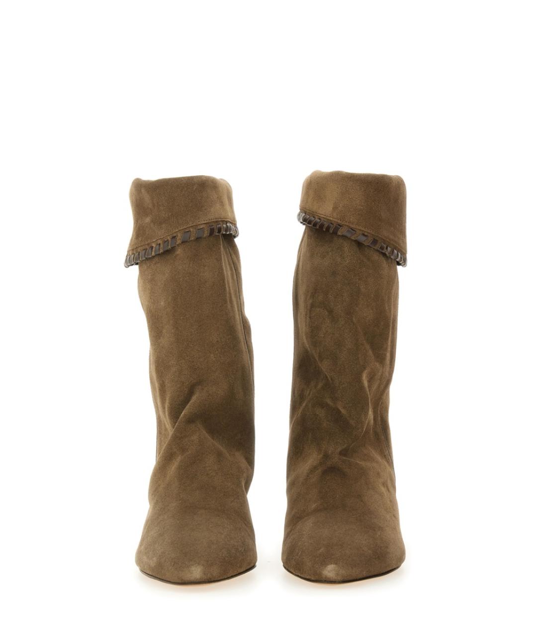 ISABEL MARANT Коричневые замшевые полусапоги, фото 4
