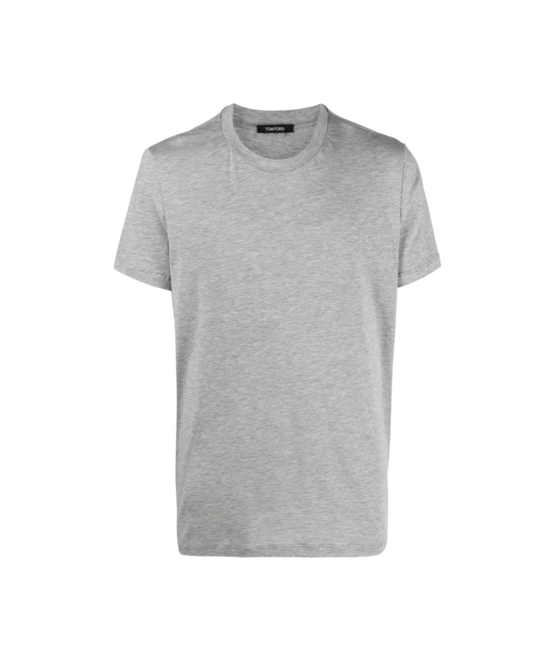 TOM FORD Серая хлопковая футболка, фото 1