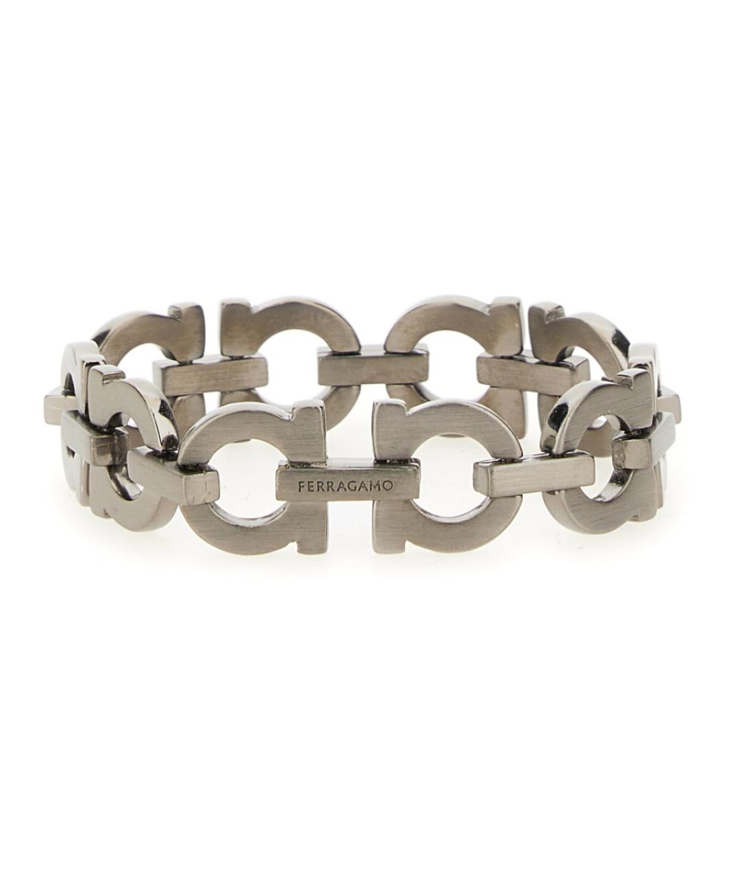 FERRAGAMO Серебрянный металлический браслет, фото 1