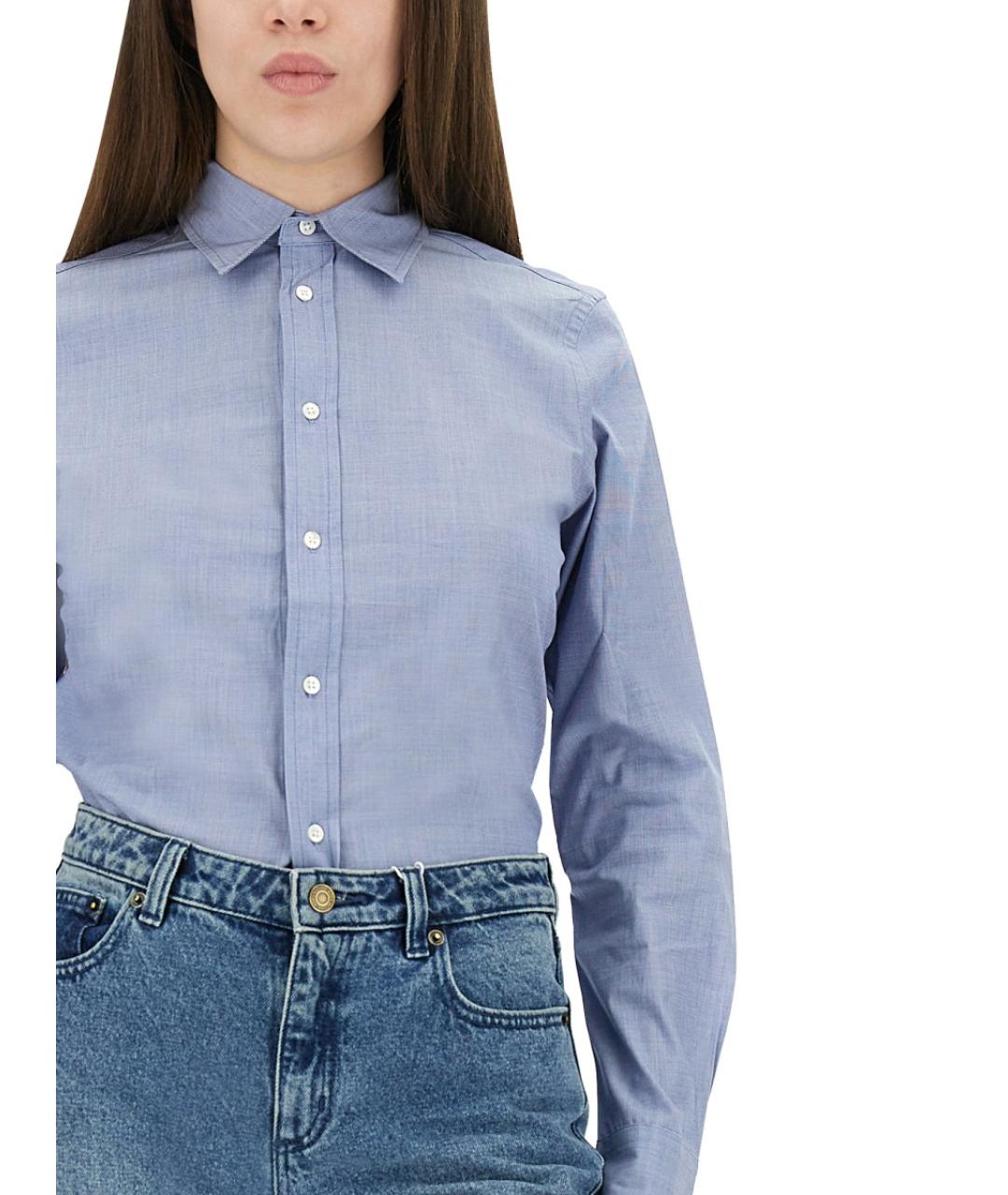 POLO RALPH LAUREN Синяя хлопковая рубашка, фото 4