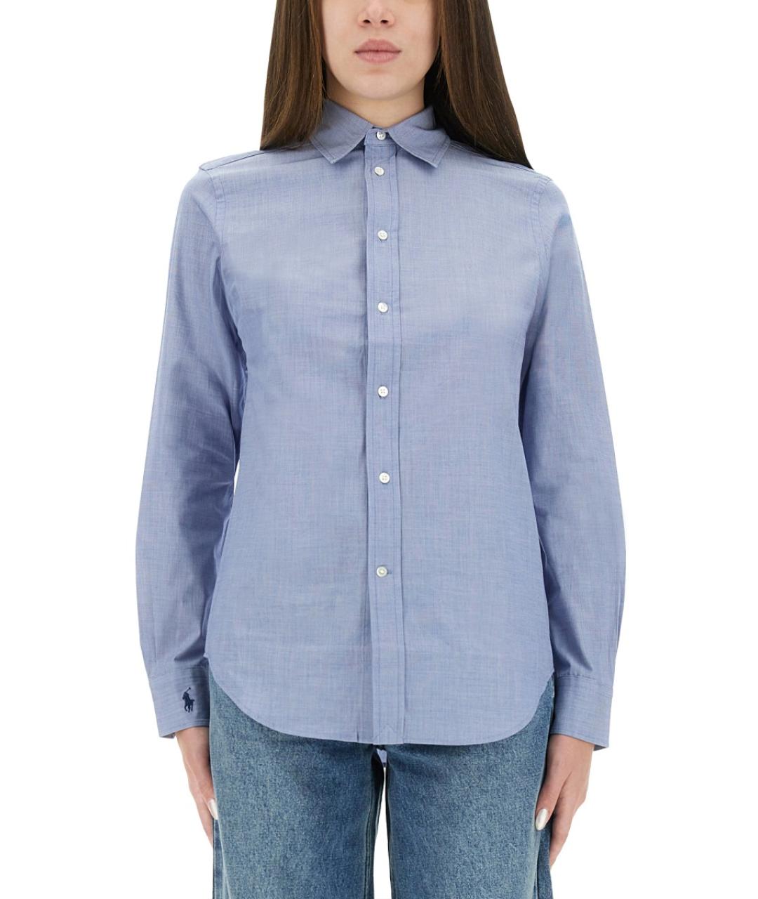 POLO RALPH LAUREN Синяя хлопковая рубашка, фото 5