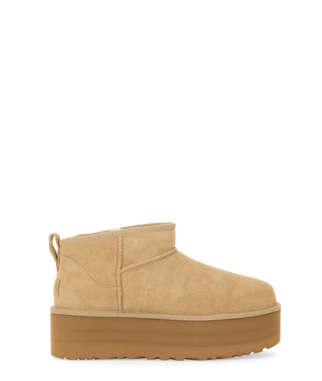 UGG AUSTRALIA Бежевые кожаные ботинки, фото 1