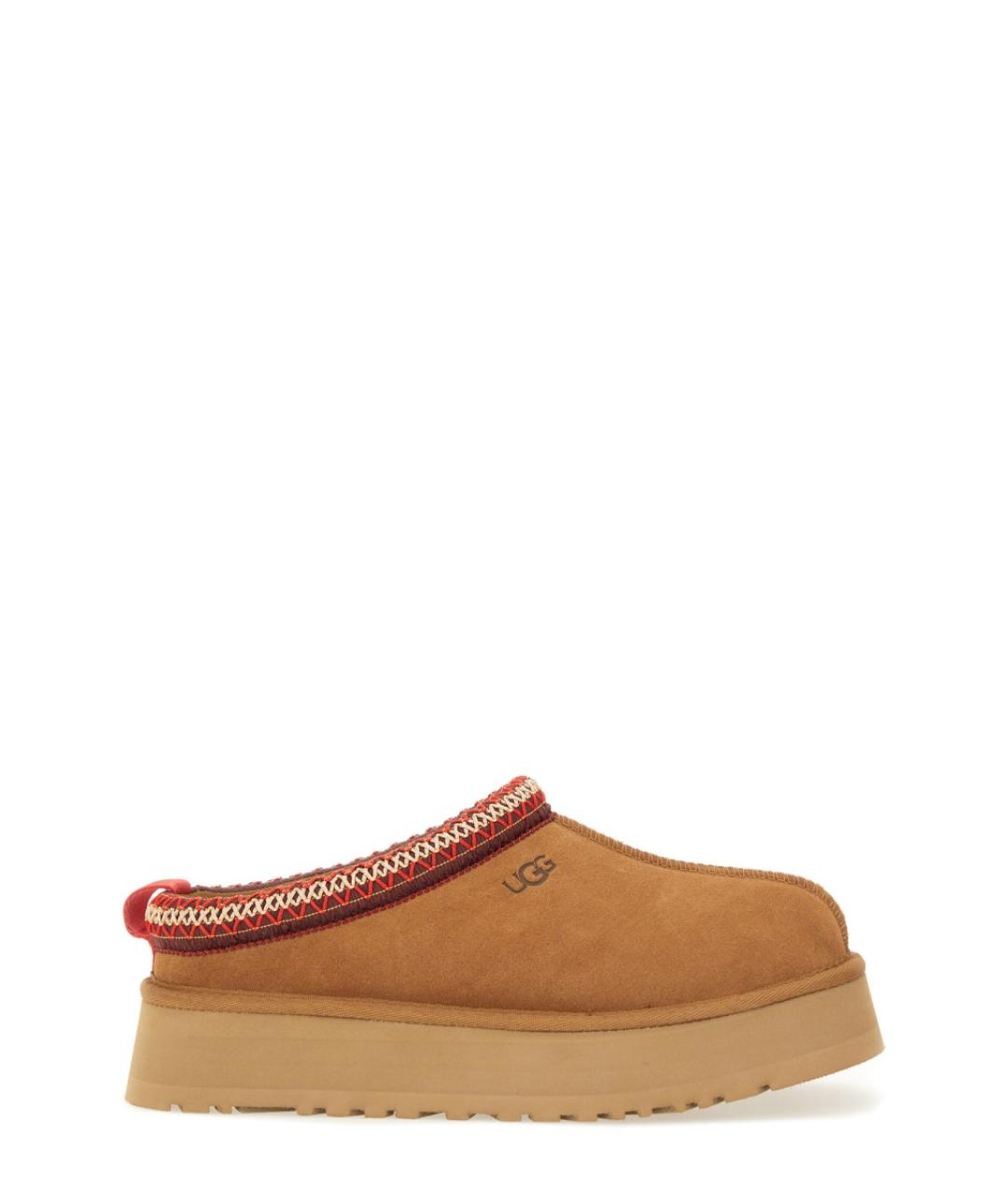 UGG AUSTRALIA Коричневые кожаные шлепанцы, фото 1