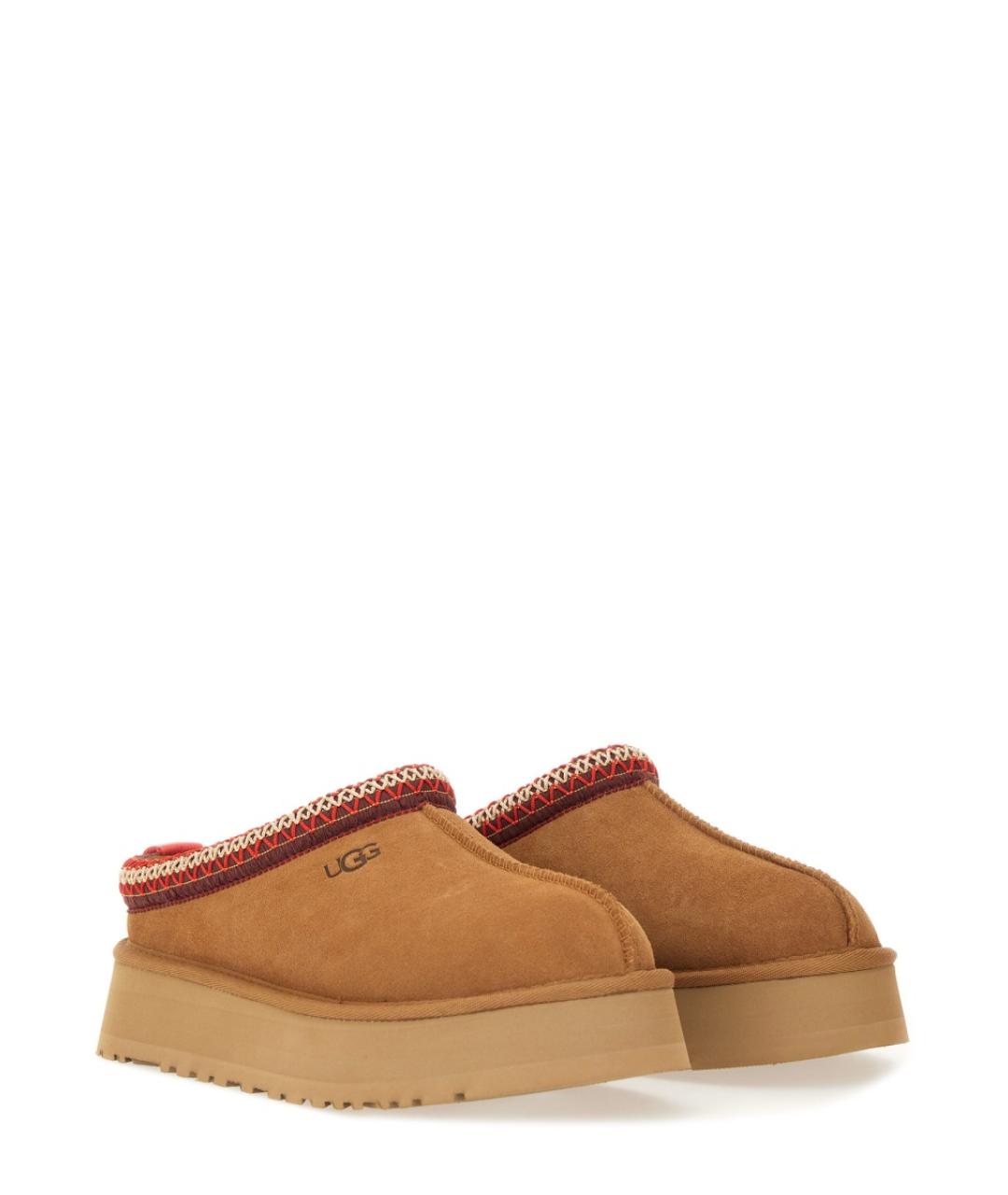 UGG AUSTRALIA Коричневые кожаные шлепанцы, фото 2